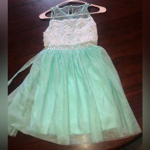 Teal Girls Size 12 Dress